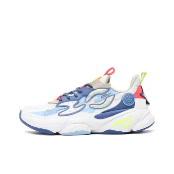 Erke Strange Bomb Running Shoes Men Low-Top White/Blue