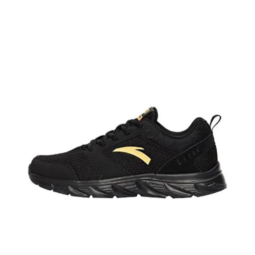 ANTA Running Shoes Men Low-Top Black/Metal Gold