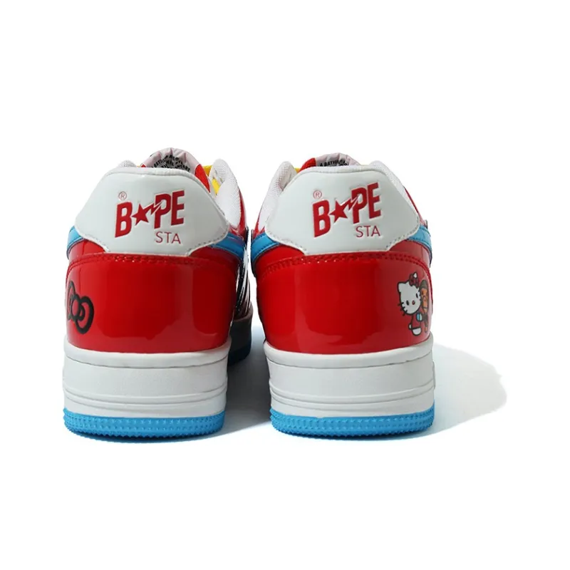 Hello Kitty x A BATHING APE STA Stylish Skateboarding Shoes Men's Blue Red-2