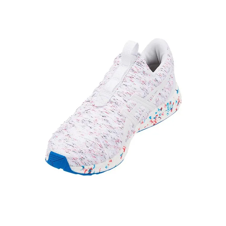 Asics Hypergel Durable Breathable Low-Top Running Shoes Men's White Multicolor-3