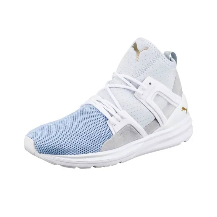 PUMA B.O.G. Limitless Hi Denim Anti-Slip Wear-Resistant Low-Top Running Shoes Women's White Blue-2