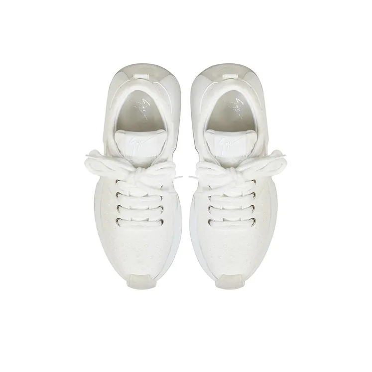 Giuseppe Zanotti/GZ Fero Cushioned Wear-Resistant Lightweight Warm Low-Top Skateboard Shoes Women's White-4