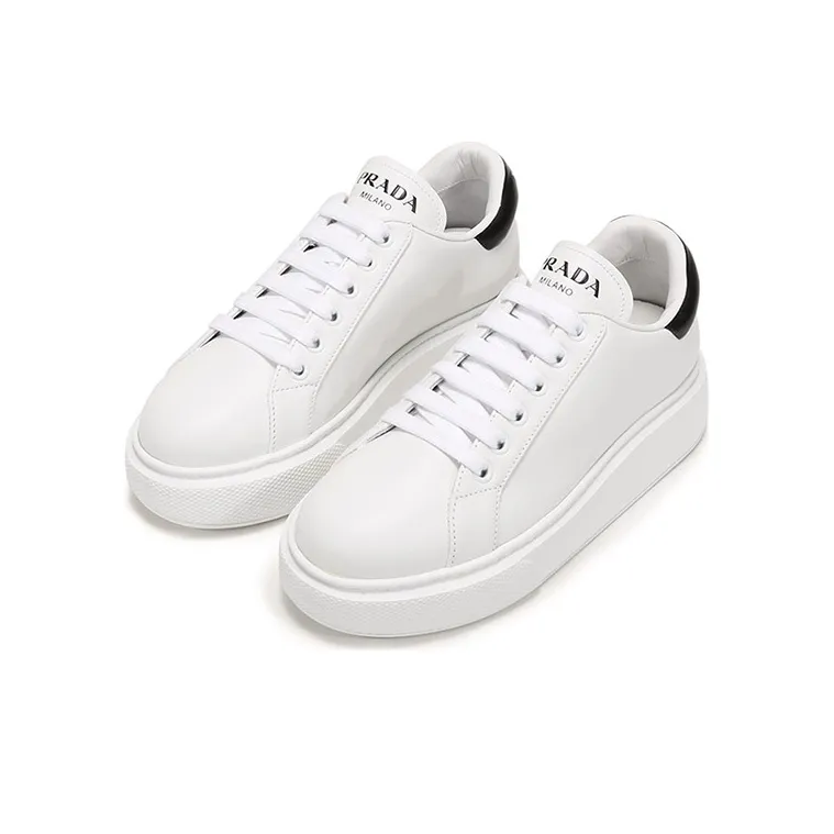 PRADA Stylish Skateboarding Shoes Women's White Black-2