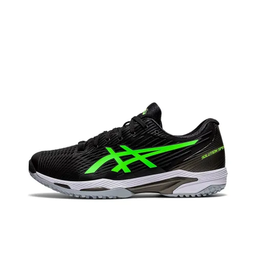 Asics Solution Speed FF 2 Wear Resistant Low Top Running Shoes Men's Black Green