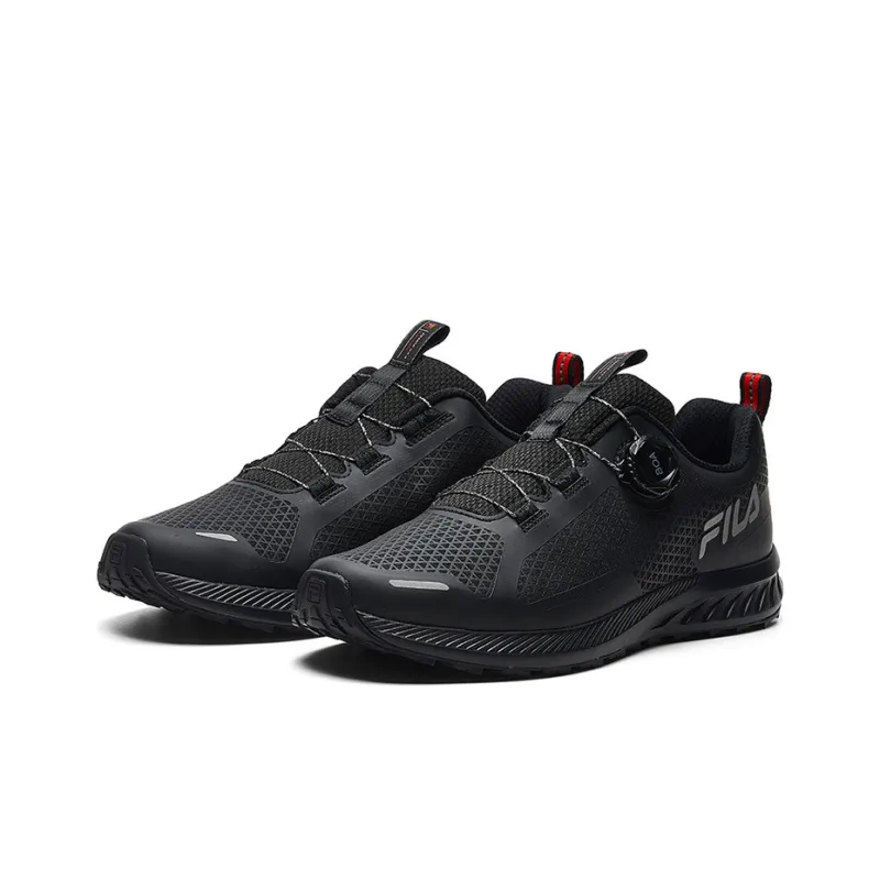 FILA Fence Cushioning Anti-Slip Wear-Resistant Breathability Low-Top Outdoor Shoes Men's Black-2