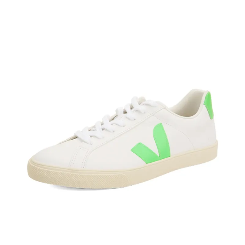 VEJA Esplar Logo Chromefree 'White Neon Green' Women's-1