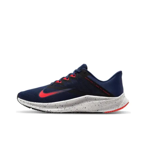 Nike Quest 3 Running Shoes Men Low-Top Navy Blue/White/Black/Pink