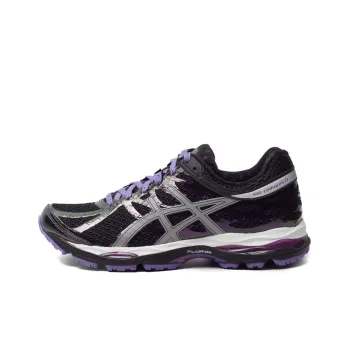Asics Gel-Cumulus 17 Lite-Show Wear-Resistant Low-Top Running Shoes Women's Black Purple Silver