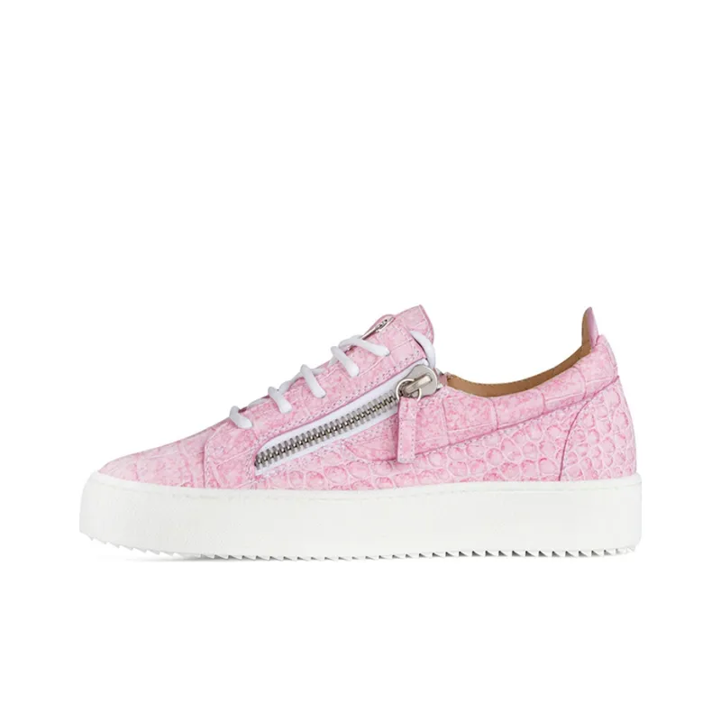 Giuseppe Zanotti/GZ Low Top Skateboard Shoes Women's Pink-0