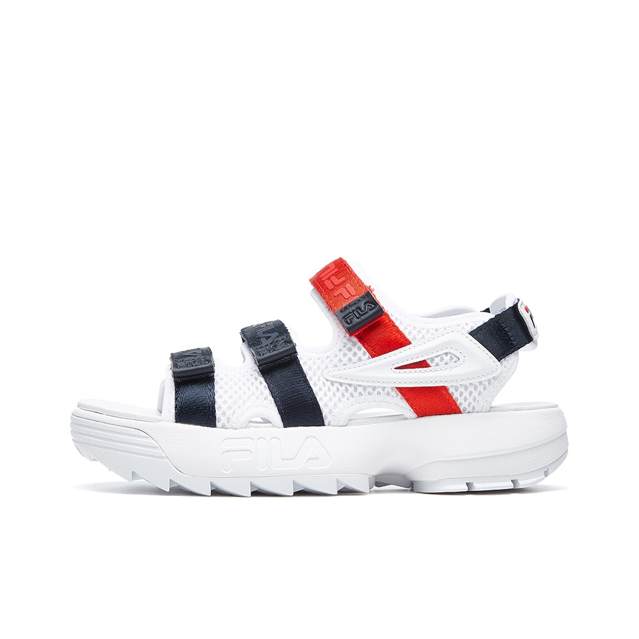 FILA Disruptor Beach Sandals Women s White Black Red POIZON