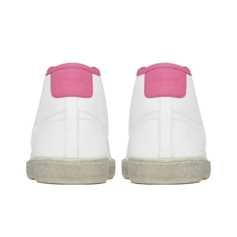 SAINT LAURENT Logo Mid Top Sneakers Women's-4