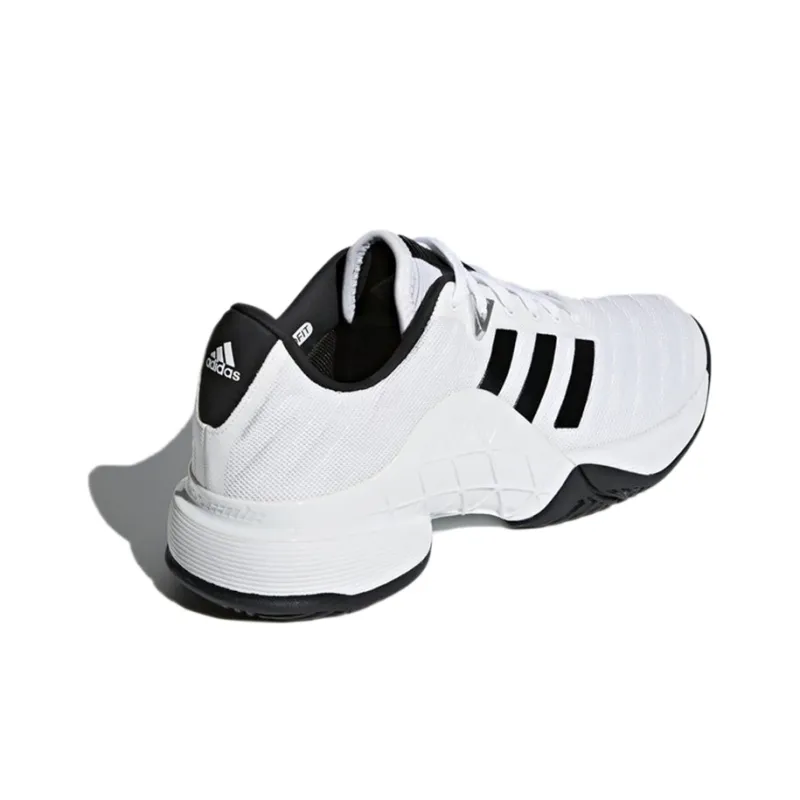 Adidas Barricade 2018 Cushioning Wear Resistant Low Top Tennis Shoes Men's White-3