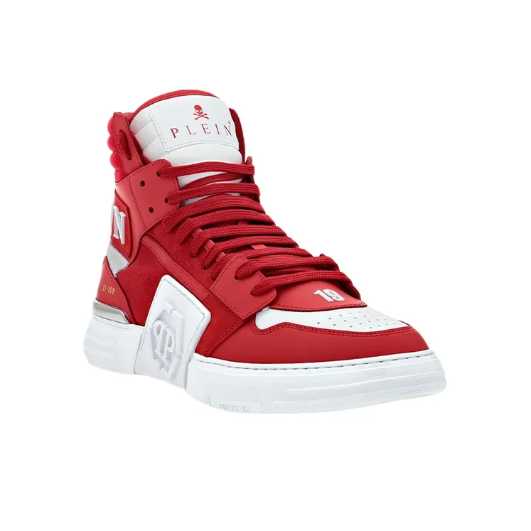 PHILIPP PLEIN Phantom High Top Skateboard Shoes Men's Red-2