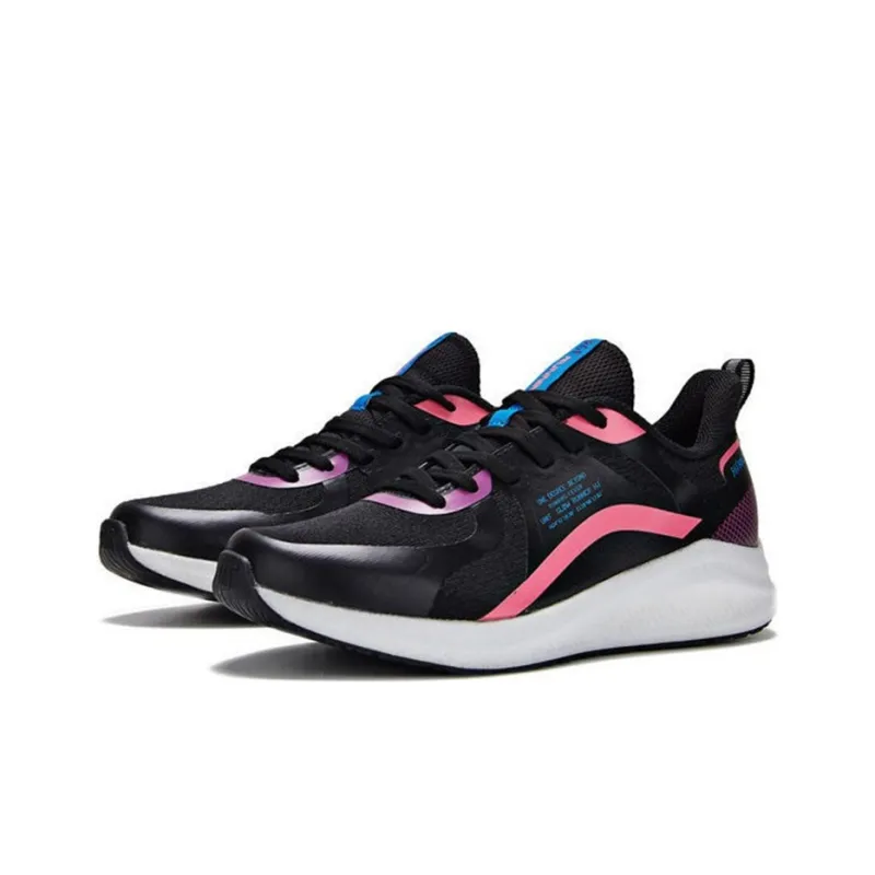 361° Cushioning And Breathable Low Top Running Shoes Women's Obsidian Black-2