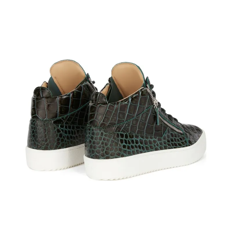 Giuseppe Zanotti/GZ Kriss Kriss Mid-Top Skateboard Shoes Men's Black Green-3