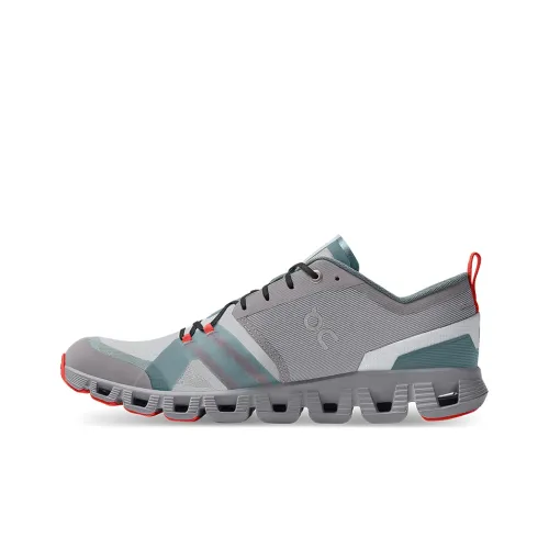 On Cloud X 1 Running Shoes Women's Low-Top Alloy Gray/Red