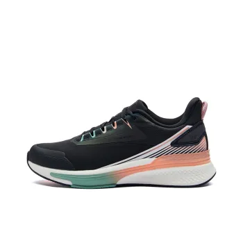 361° Rain Screen 5.0 Rebound Cushioning Low Top Running Shoes Women's Black Pink Orange