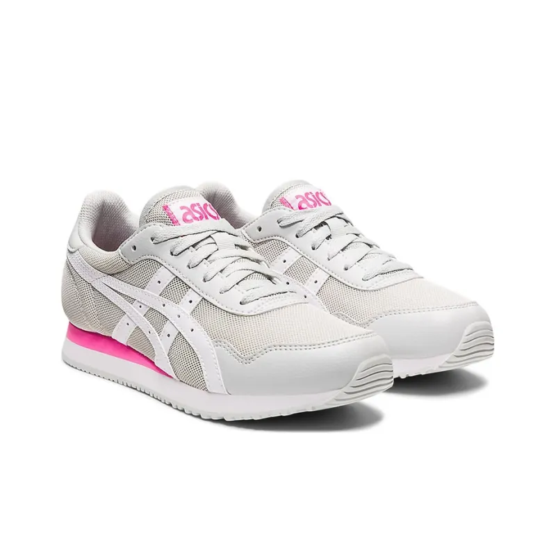 Asics Tiger Runner Anti Slip Wear Resistant Low Top Running Shoes Women's Gray White-2
