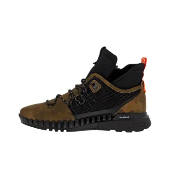 Ecco Zipflex Casual Shoes Men High Top Army Green