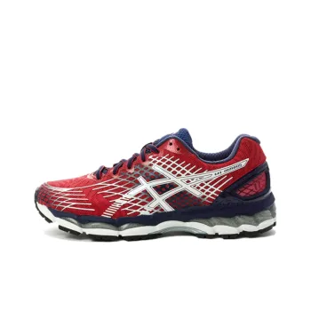 Asics GEL Nimbus 17 Abrasion Resistant Low Top Running Shoes Men's Red Blue