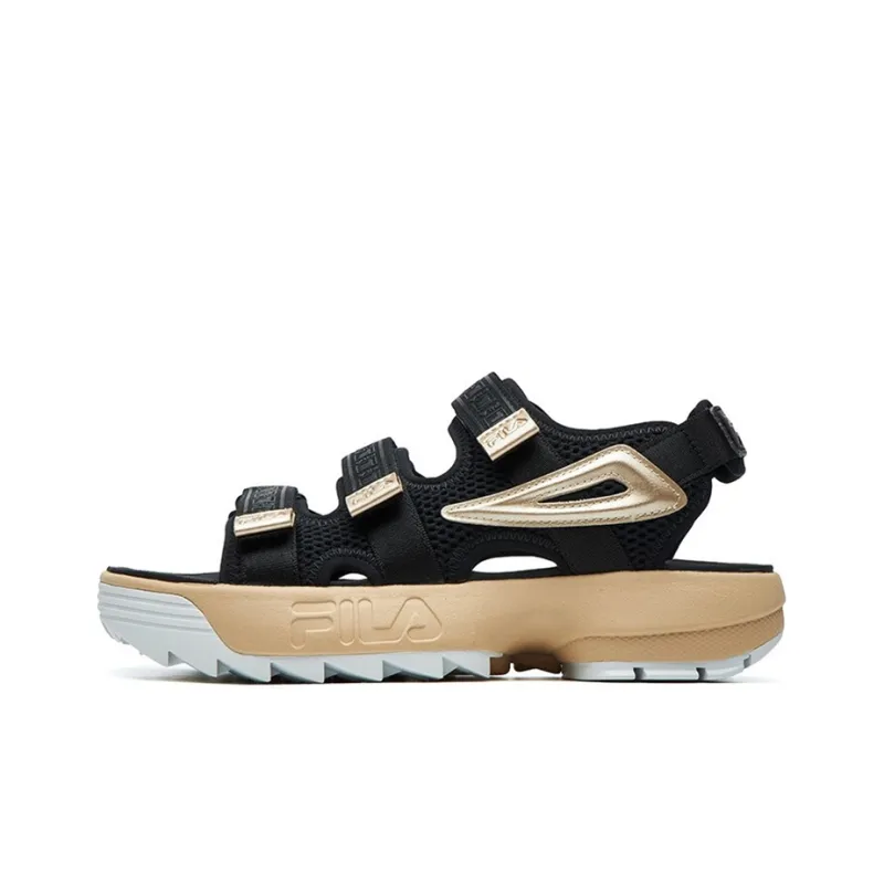FILA FUSION Disruptor Sandals 'Black Gold' Women's-0