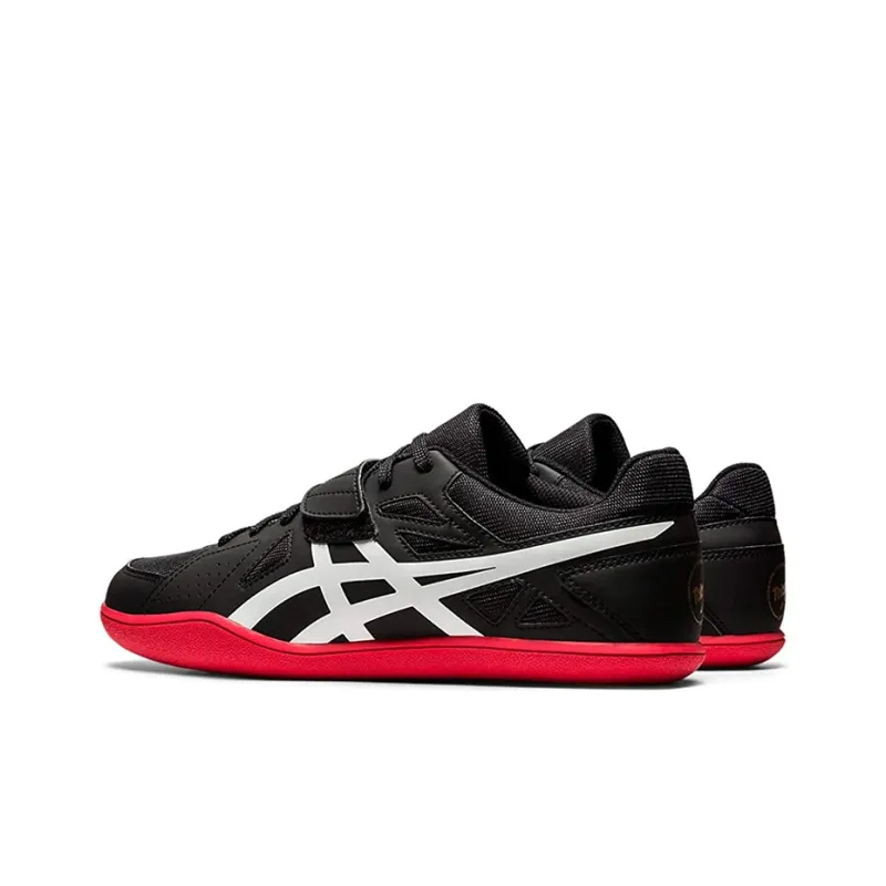 Asics Abrasion Resistant Low Top Running Shoes Men's Black Red-3
