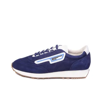 PRADA Sports Flat Shoes Men's Dark Blue