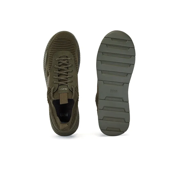 HUGO BOSS Casual Shoes Men Low-Top Dark Green-4