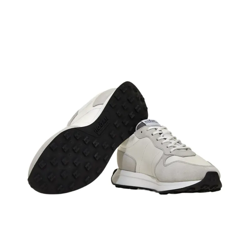 HOGAN H601 Low Top Athletic Shoes Men's White Gray-3