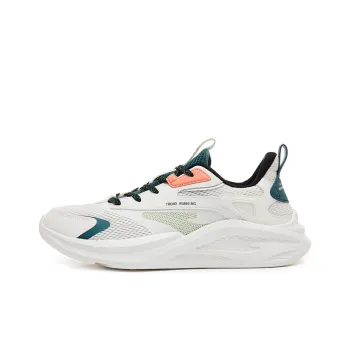 Erke Cushioned Anti Slip And Wear Resistant Lightweight Low Top Casual Running Shoes Men's Ivory