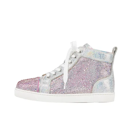 Christian Louboutin Skateboard Shoes Women's High-Top Pink