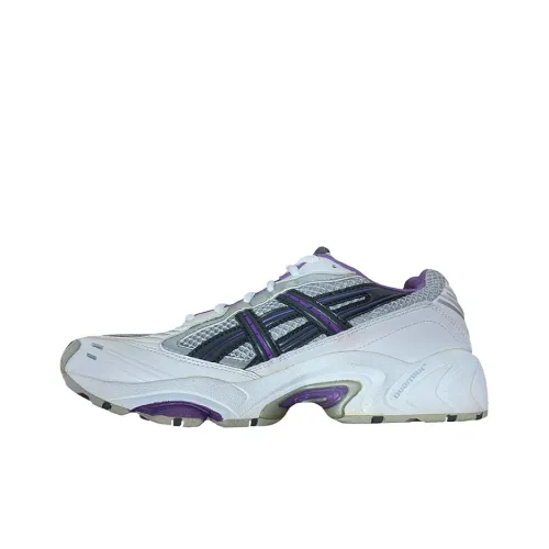 Asics Wear-Resistant Low-Top Running Shoes Women's White Purple D-Width