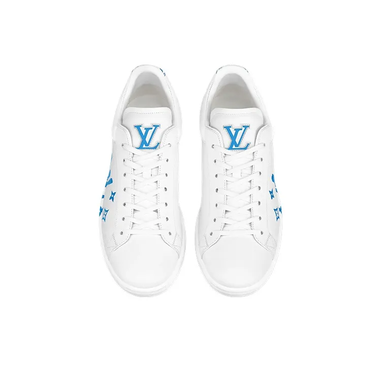 LOUIS VUITTON Lv Luxembourg Samothrace Sneakers 'White With Blue'-3