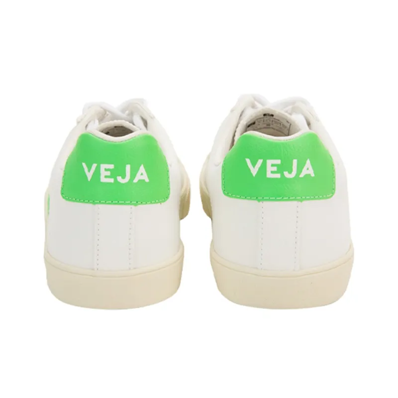 VEJA Esplar Logo Chromefree 'White Neon Green' Women's-3