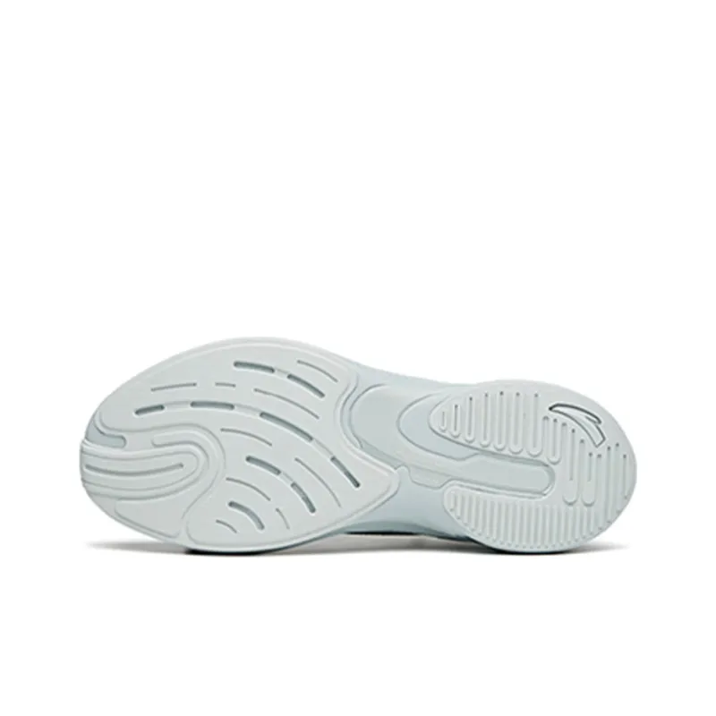 Anta Cushioning Anti Slip And Wear Resistant Low Top Running Shoes Women's White Gray Green-4