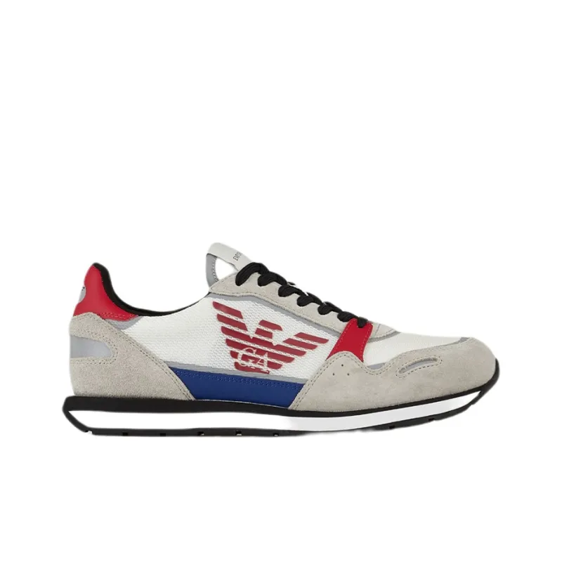 EMPORIO ARMANI Slip Resistant, Abrasion Resistant Cushioning Low Top Casual Shoes Men's Gray-1