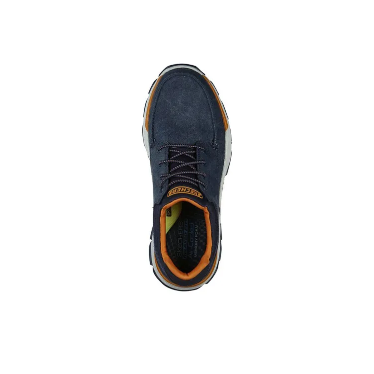 Skechers Respected Running Shoes Men Low-Top Marine Blue-3