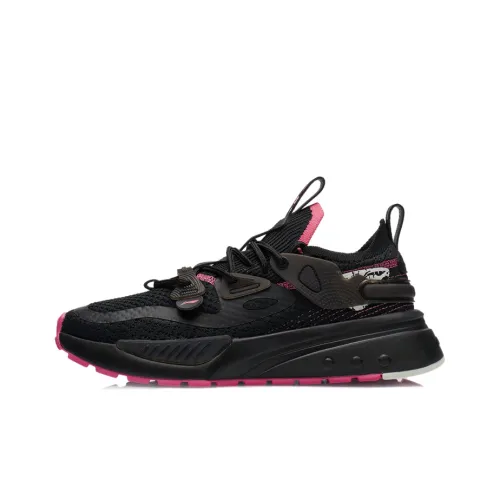 LINING Jade Bead Running Shoes Women's Low-Top Black/Pink