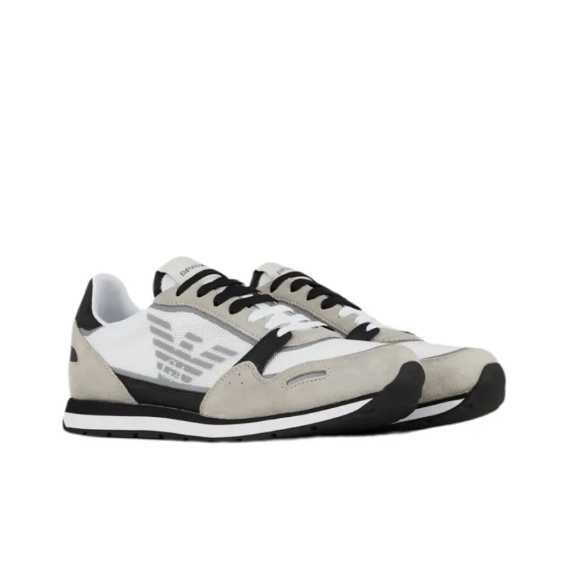 EMPORIO ARMANI Shock Absorbers With Slip Resistant And Abrasion Resistant Properties Low Top Casual Shoes Men's Ecru-3