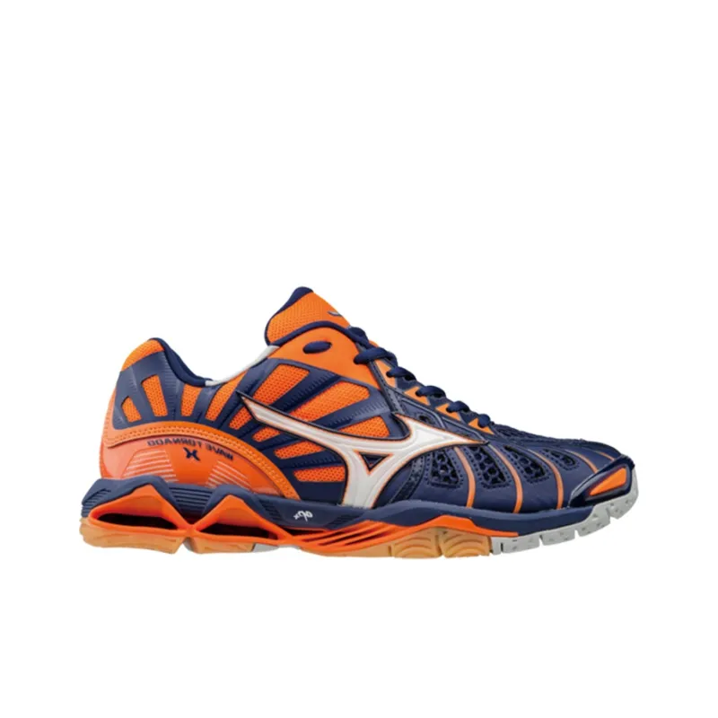 Mizuno Wave Tornado Cushioning Breathable Wear-Resistant Slip-Resistant Low-Top Running Shoes Unisex Blue Orange-1