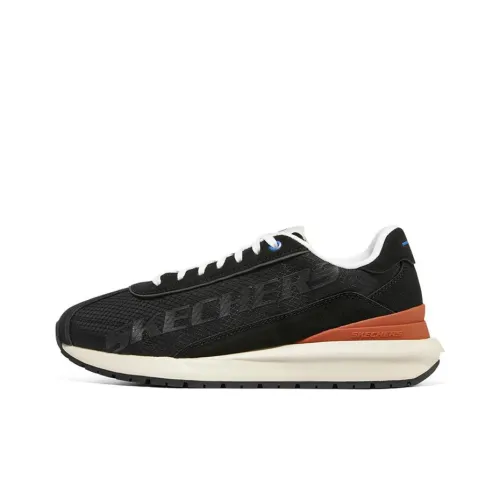 Skechers SUNNY DALE Running Shoes Men Low-Top Black/Orange