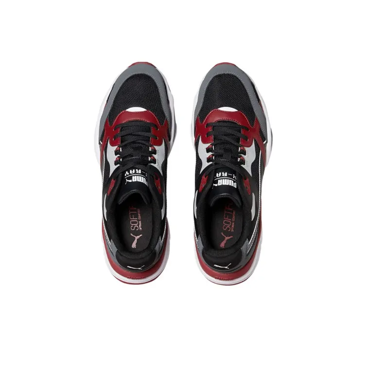 PUMA X-Ray Millenium Wear-Resistant Low-Top Casual Shoes Unisex Black Red White-2