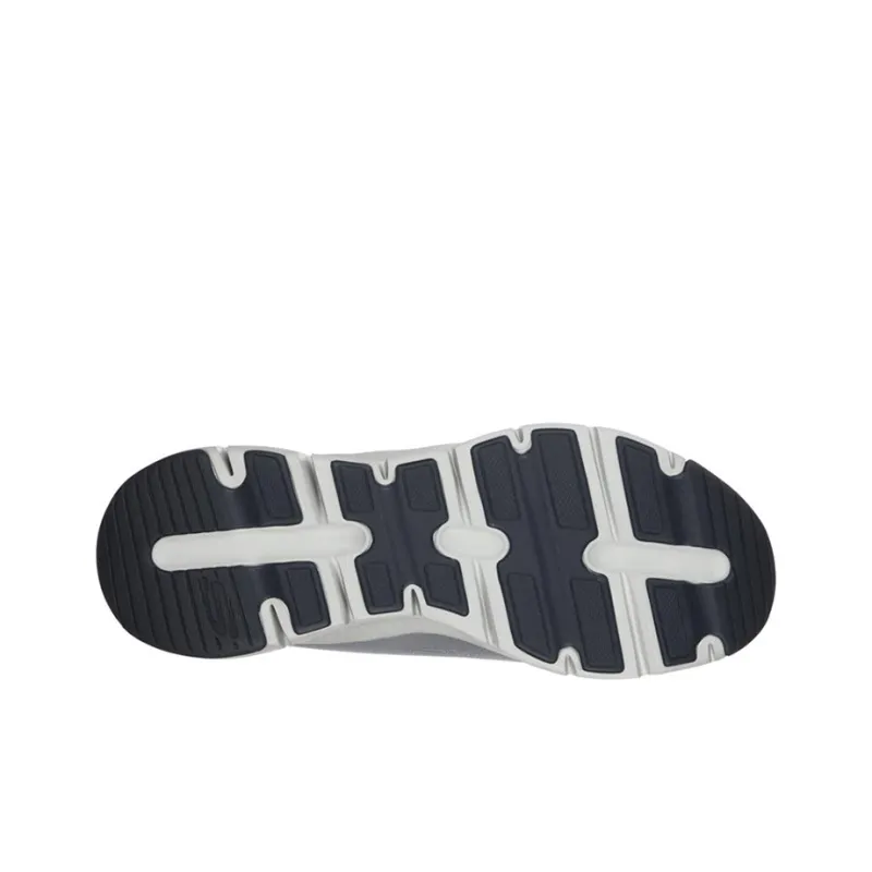 Skechers Arch Fit Shock Absorbers With Slip Resistant Features Low Top Running Shoes Men's Gray-4
