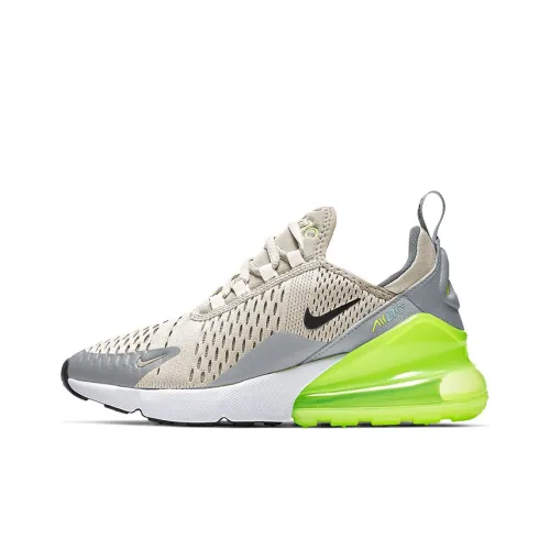 Nike Air Max 270 Running Shoes Women's Low-Top Beige/White/Gray