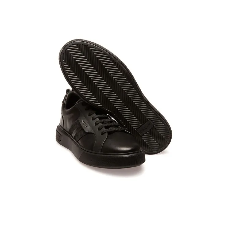 BALLY Maxim Low-Top Stylish Skateboarding Shoes Men's Black-4