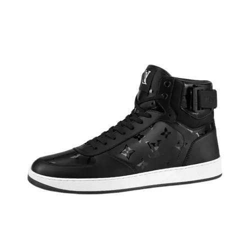 LOUIS VUITTON Rivoli Skateboard Shoes Men High-Top Black