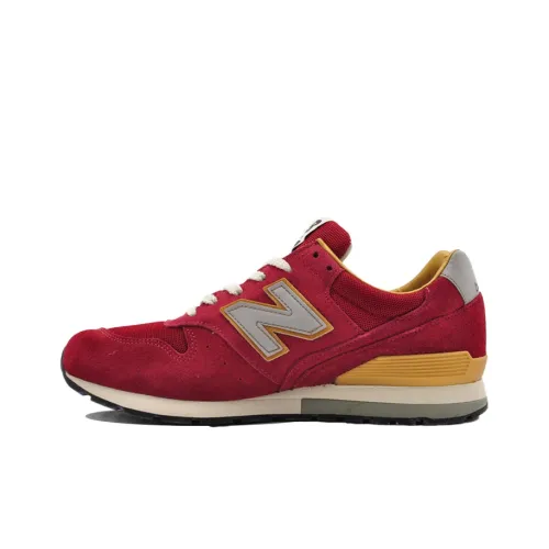 New Balance NB 996 Running Shoes Unisex Low-Top Burgundy/Grey/Gold