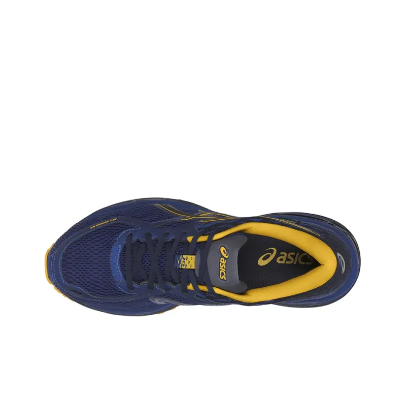 Asics Gel-Cumulus 19 Gore Te Breathable Low-Top Running Shoes Men's Blue Yellow-2
