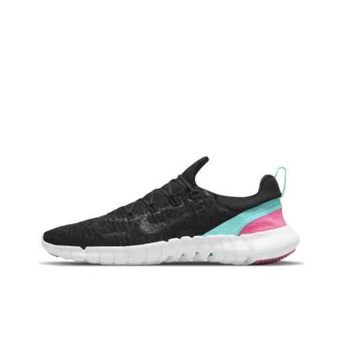 Nike Free RN 5.0 Running Shoes Men Low-Top Black/Pink/Green