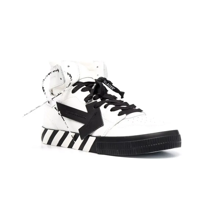 OFF WHITE Vulcanized Hi Top White Black-2
